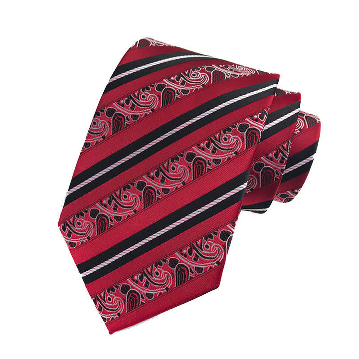 Corbata de rayas de cachemira mixta para hombre
