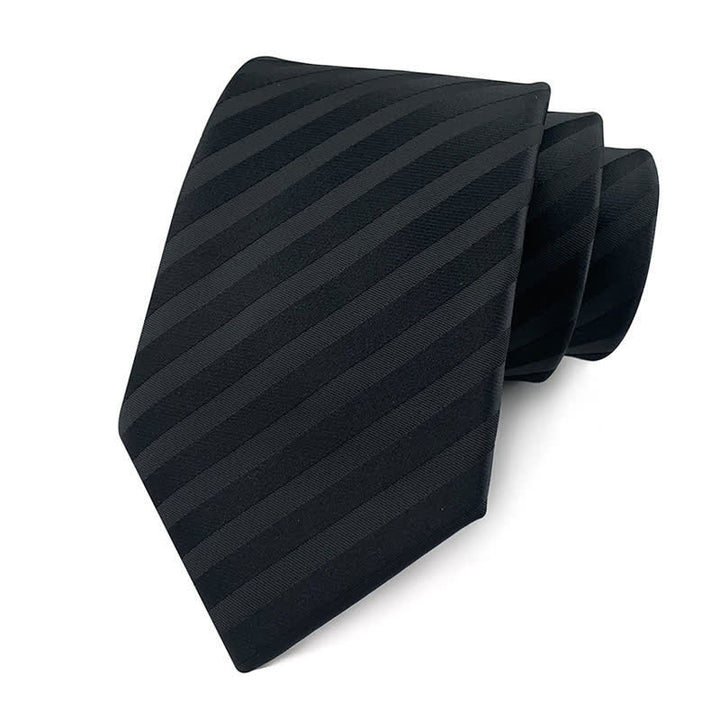 Corbata de rayas de cuadros de alta densidad variada para hombre 