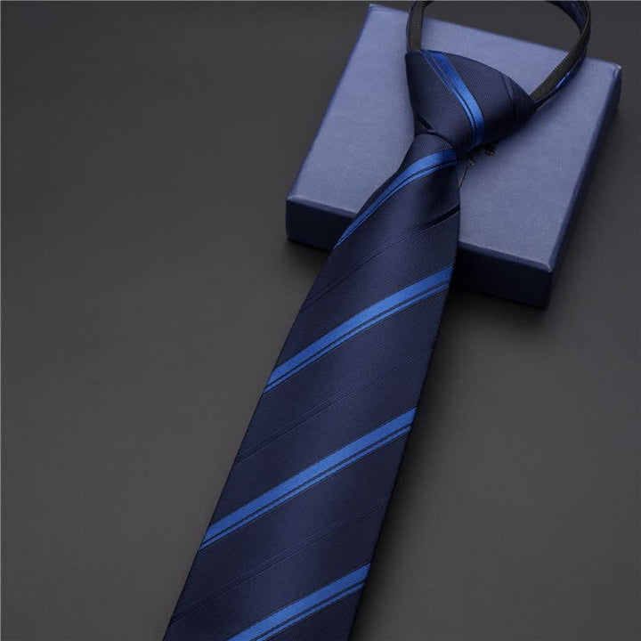 Corbata de negocios con cremallera para hombre, novedosa