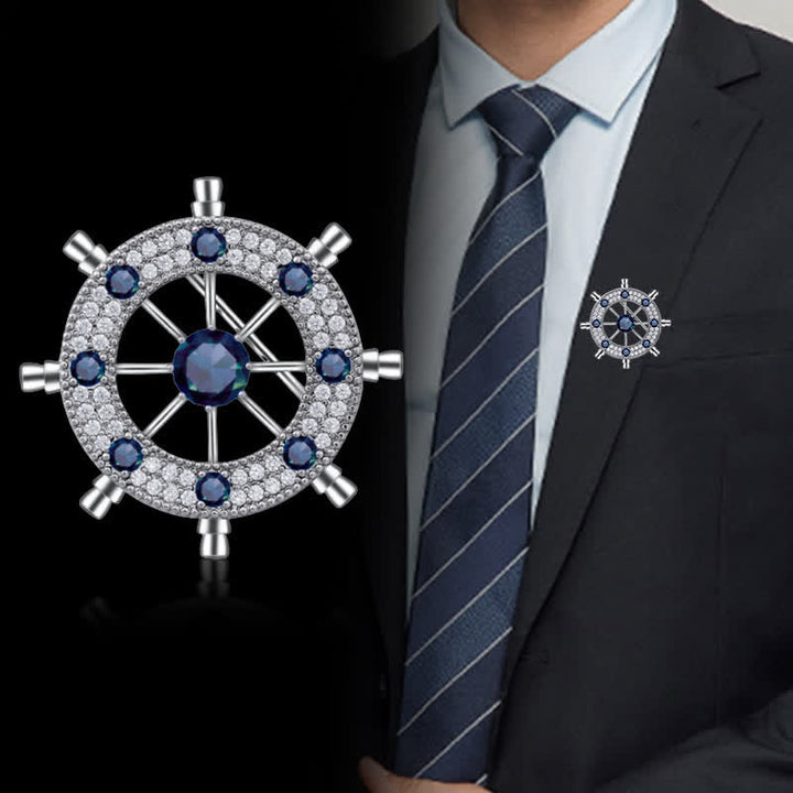 Broche de timón de barco náutico para hombre