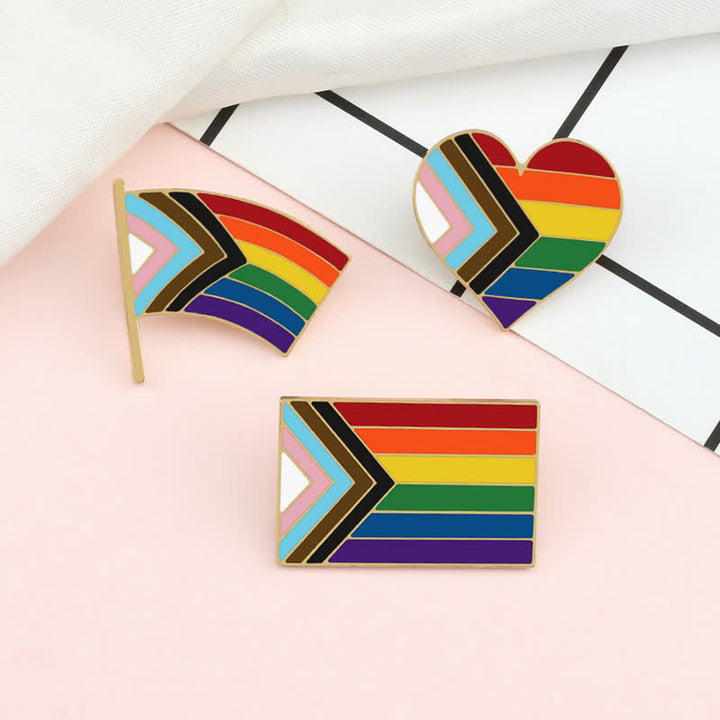 Broche con la bandera del arcoíris que muestra tu orgullo, 3 piezas
