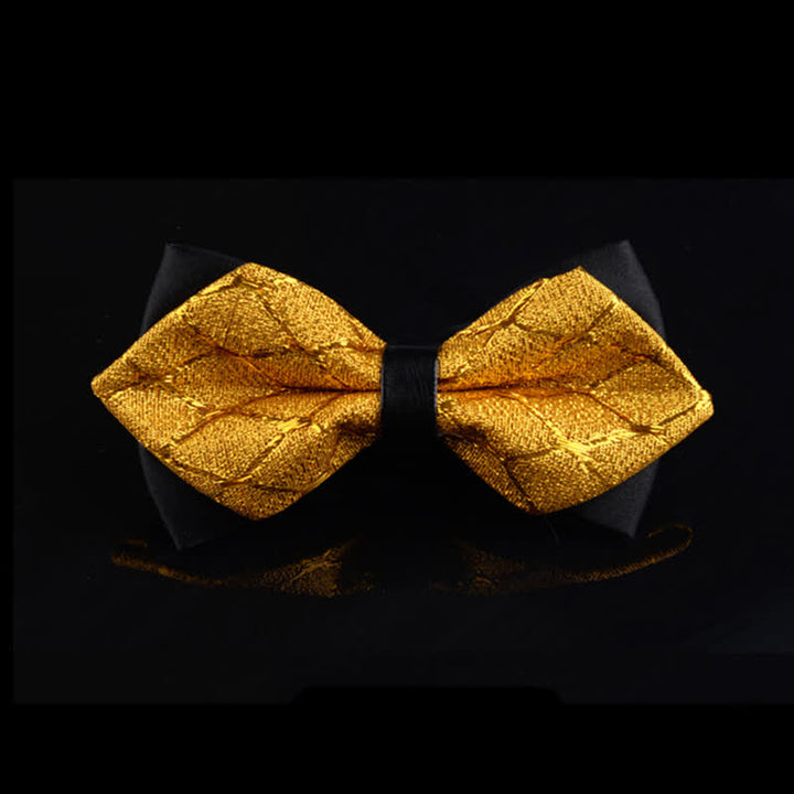 Pajarita de esmoquin puntiaguda con diamantes brillantes para hombre