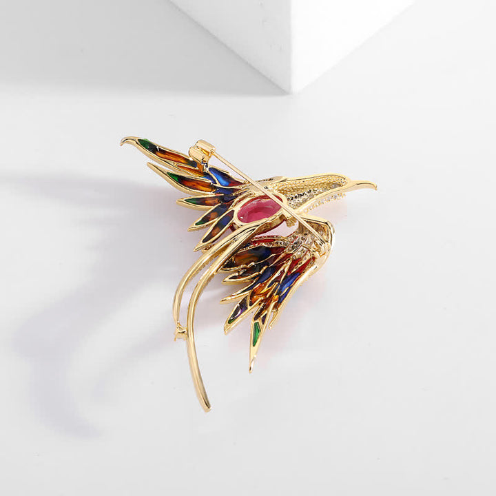 Broche vintage de ave fénix para mujer