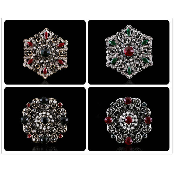Broche de cristal barroco de palacio para mujer