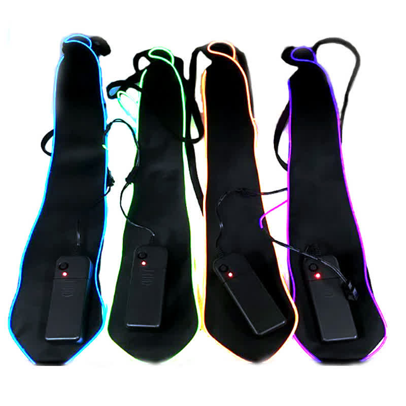 Divertida corbata luminosa de colores con luces LED de neón