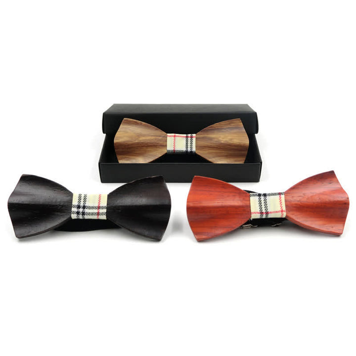 Pajarita de madera curvada en 3D elegante para hombre
