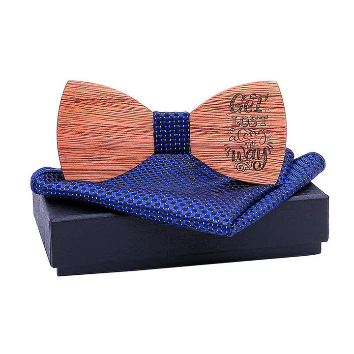 Juego de 2 pajaritas de madera con diseño de proverbios para hombre