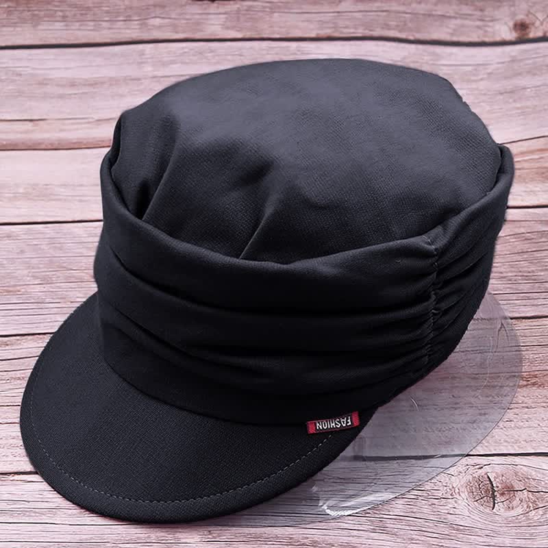 Gorra de béisbol plisada con ala suave para mujer