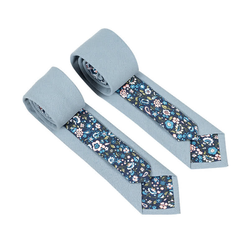 Corbata de hombre con diseño de patchwork floral y cuadros escoceses