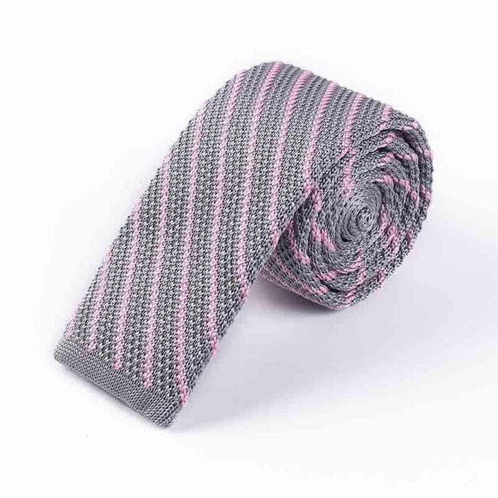 Corbata de punto con rayas diagonales para hombre