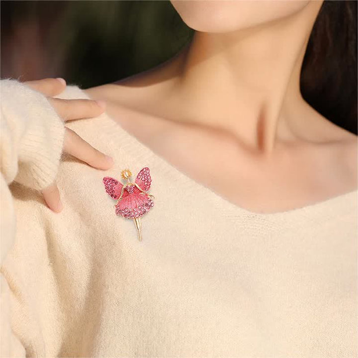 Broche de bailarina para vestido delicado y brillante para mujer