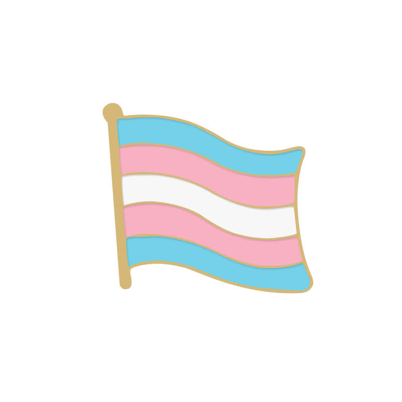 Broche con la bandera del arcoíris rosa y azul del Día del Orgullo, 6 piezas