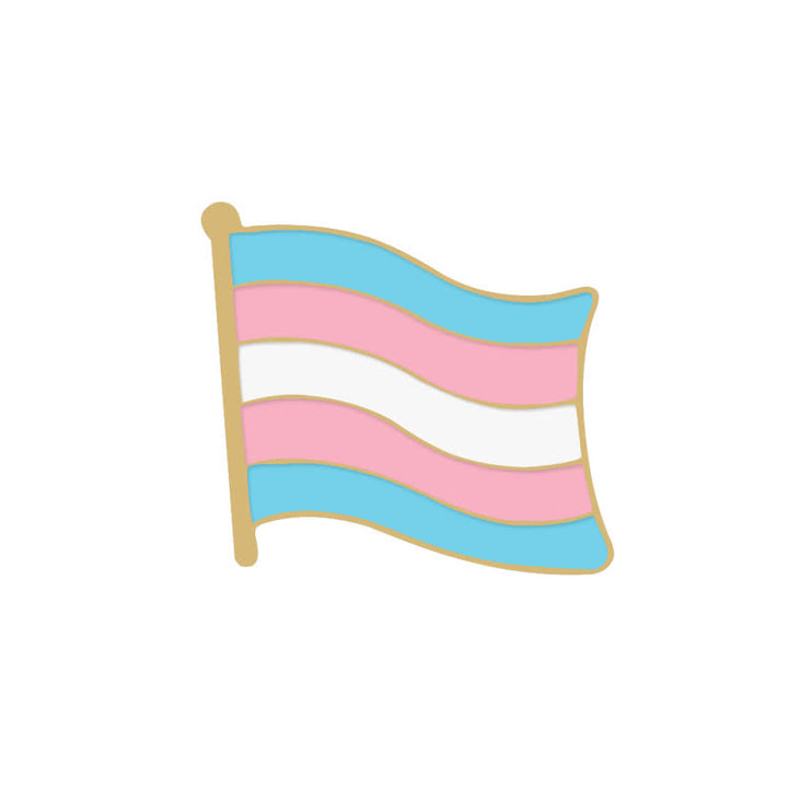 Broche con la bandera del arcoíris rosa y azul del Día del Orgullo, 6 piezas