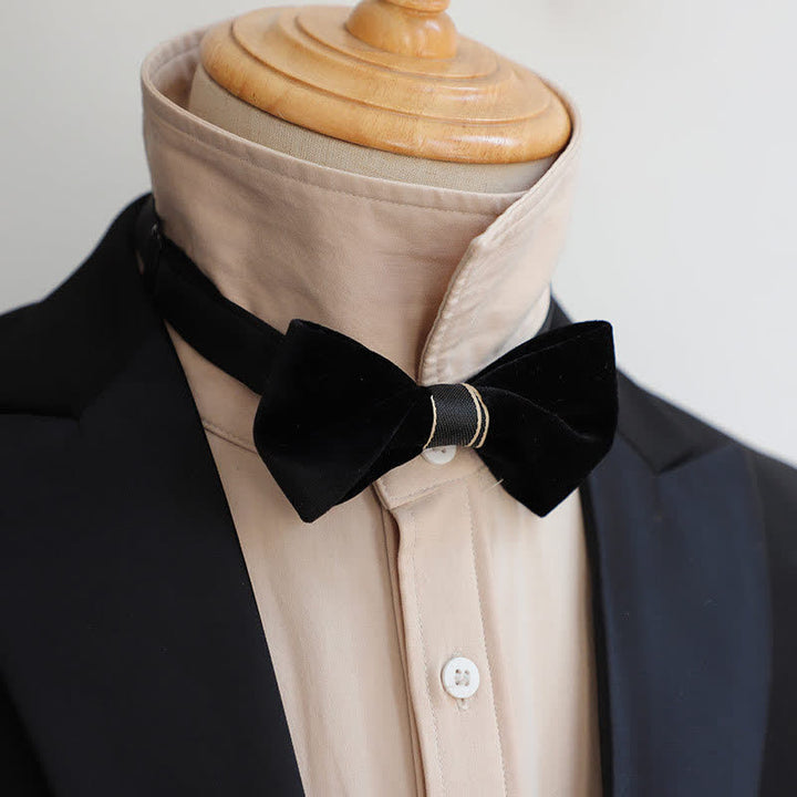 Pajarita de terciopelo retorcido de estilo avanzado para hombre