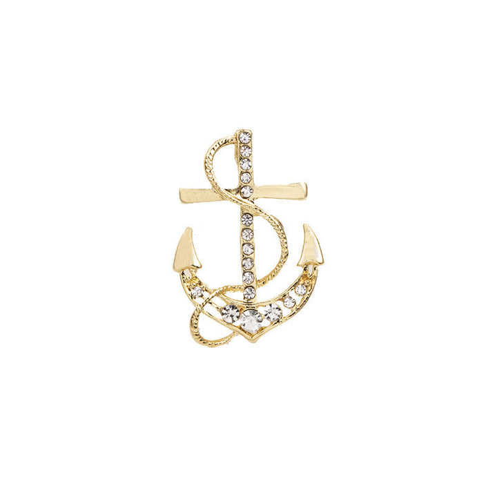 Broche de ancla de barco de mar para hombre