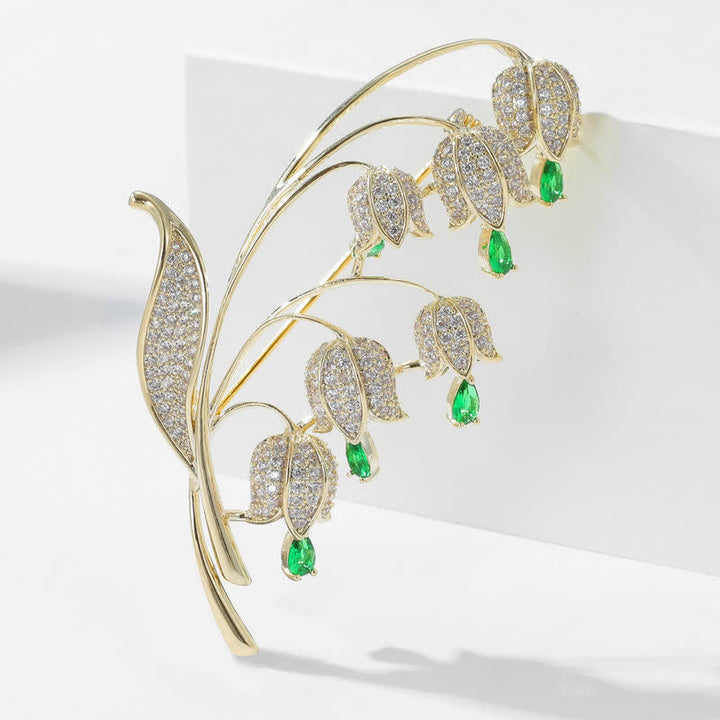 Broche de lirio de los valles para mujer