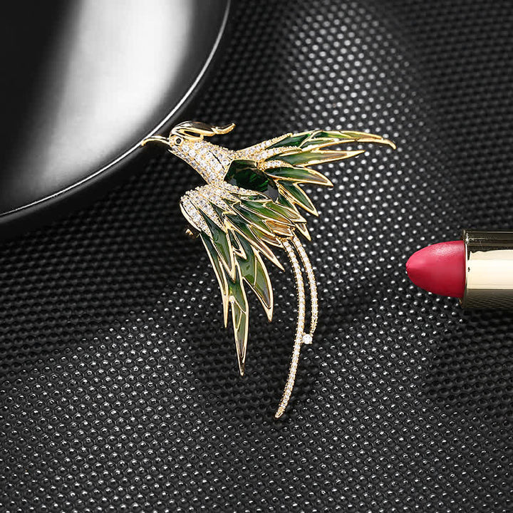 Broche vintage de ave fénix para mujer