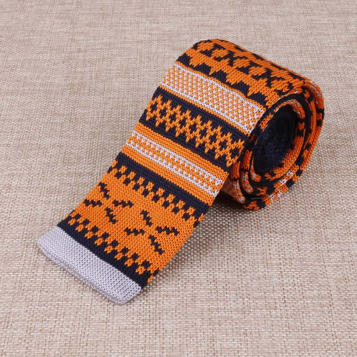 Corbata de punto fino exótica para hombre