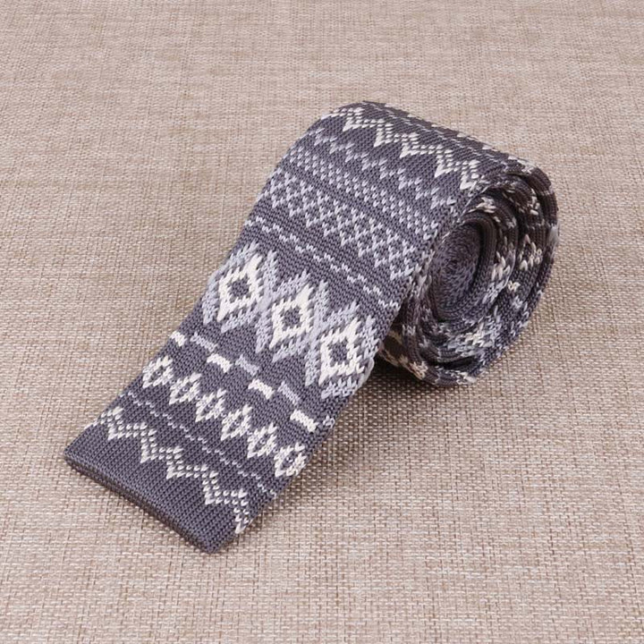 Corbata de punto fino exótica para hombre