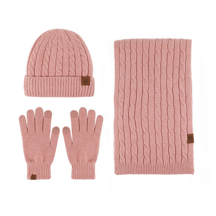 Conjunto de 3 guantes y bufanda unisex cálidos