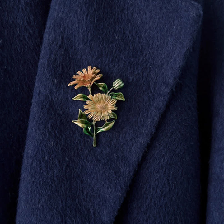 Broche creativo de margaritas florales para mujer.