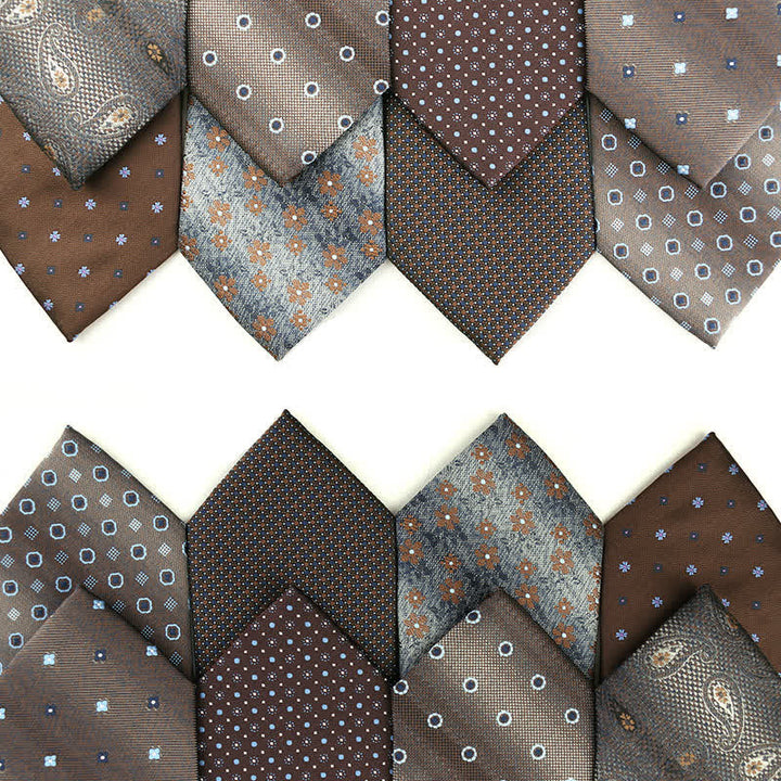 Corbata retro marrón para hombre