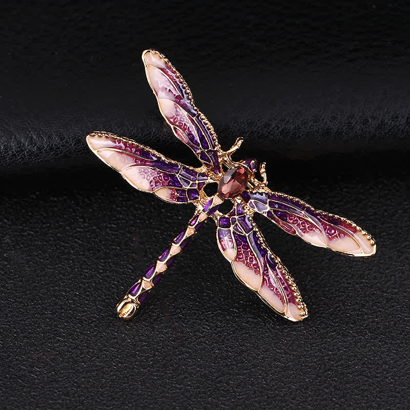 Broche de libélula esmaltado muy bonito para mujer