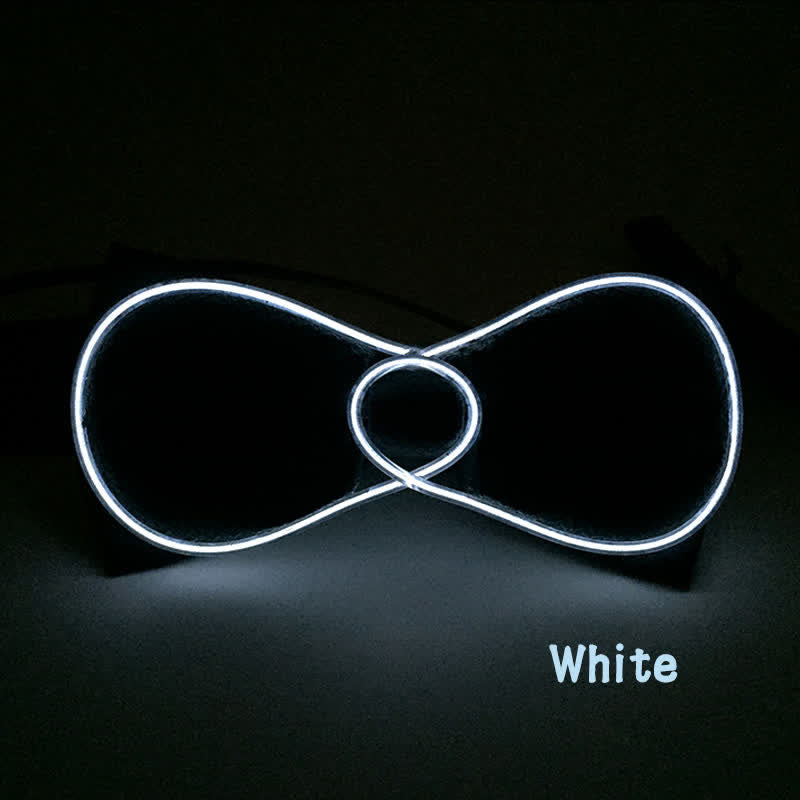 Pajarita luminosa con luz LED redonda intermitente
