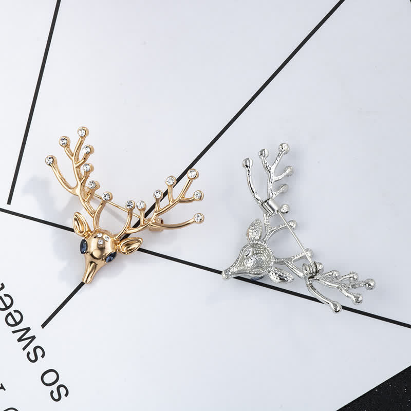 Broche de alce navideño viviente para hombre