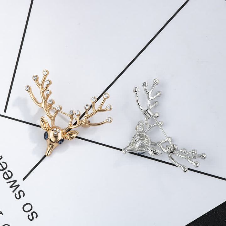 Broche de alce navideño viviente para hombre
