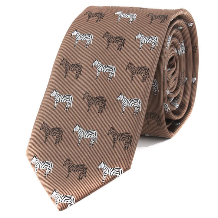 Corbata para hombre con motivos de póquer y animales.
