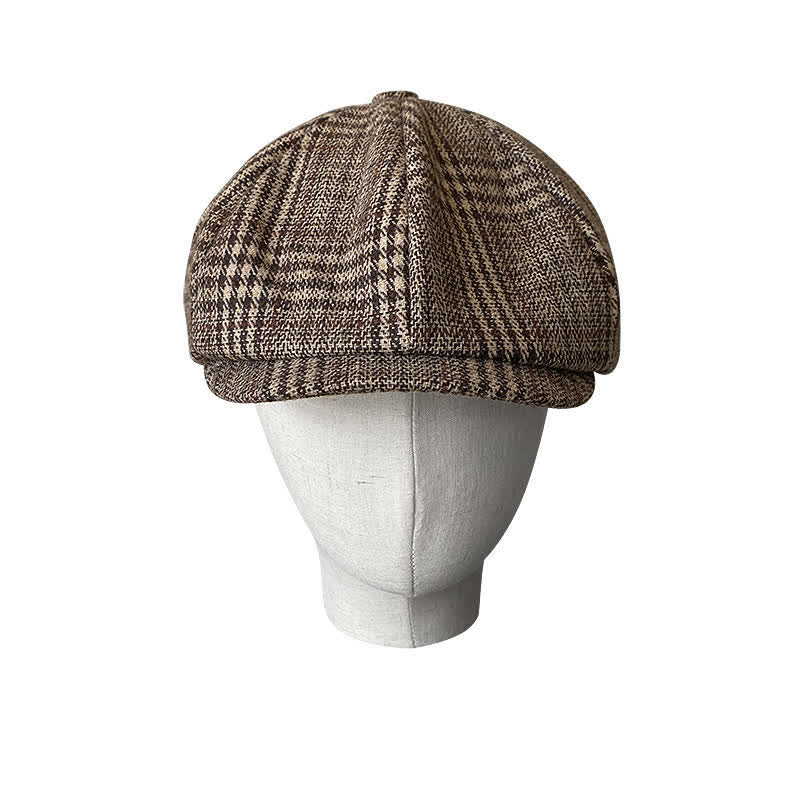 Boina octogonal a cuadros de Ivy Gentlemen