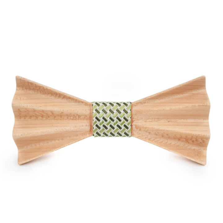 Pajarita de madera plegada en 3D con diseño estéreo Burlywood para hombre