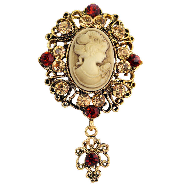 Broche victoriano con camafeo para mujer