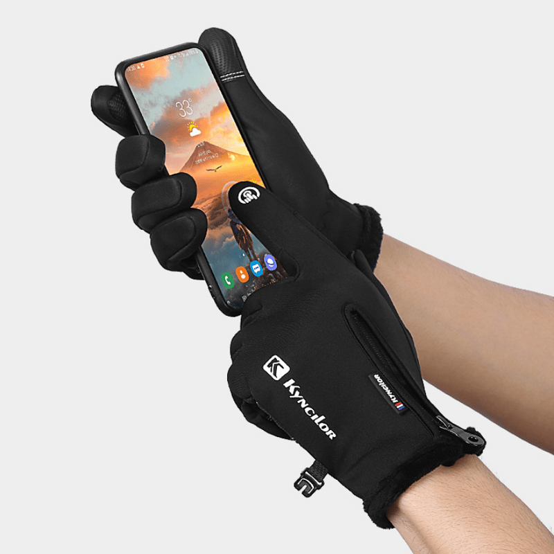 Guantes tácticos con cremallera impermeables para ciclismo al aire libre