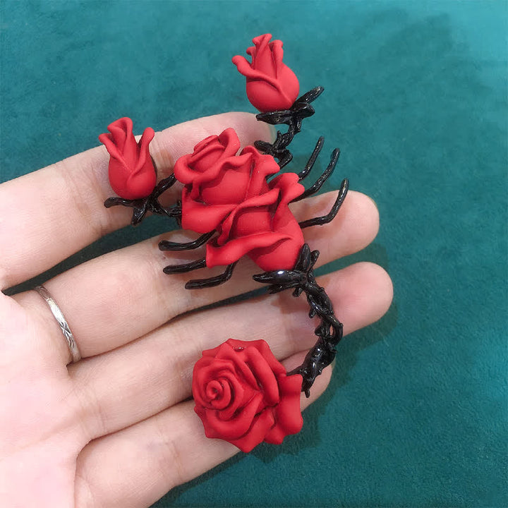 Broche de rosa de escorpión con personalidad masculina