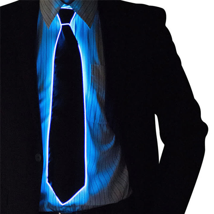 Divertida corbata luminosa de colores con luces LED de neón