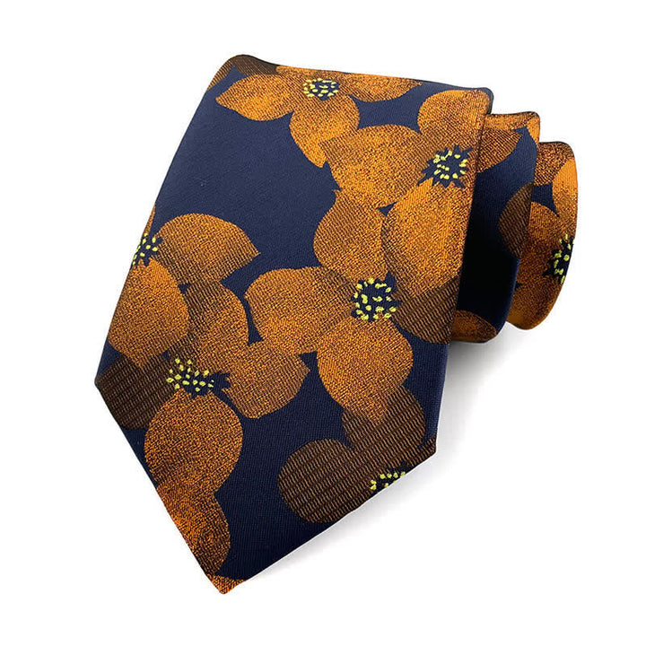 Corbata elegante con flores grandes para hombre