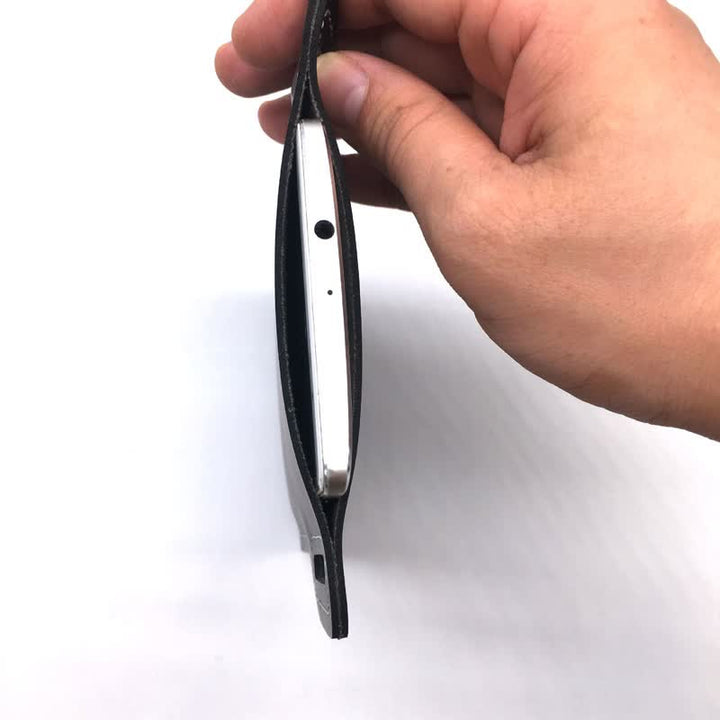 Funda de cuero para teléfono móvil con correa para el cinturón