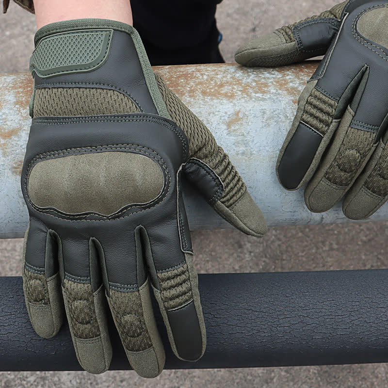Guantes tácticos de goma con nudillos duros para pantalla táctil