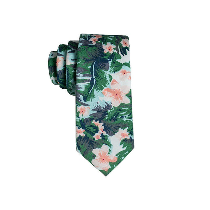 Corbata floral de playa hawaiana para hombre