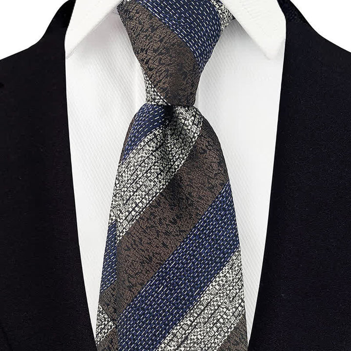 Corbata ancha de rayas Múltiples para hombre