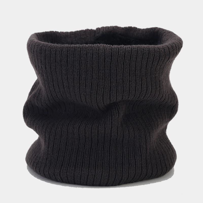 Conjunto de 3 guantes y bufanda unisex de sarga de color sólido