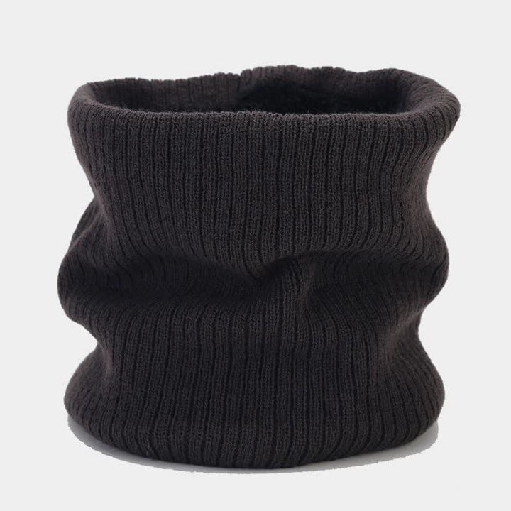 Conjunto de 3 guantes y bufanda unisex de sarga de color sólido