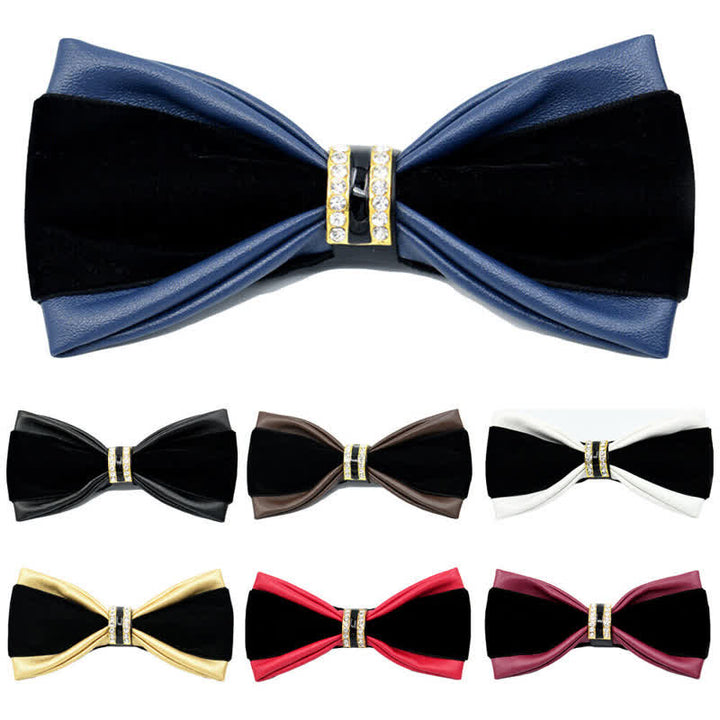 Pajarita de cuero elegante y noble para hombre