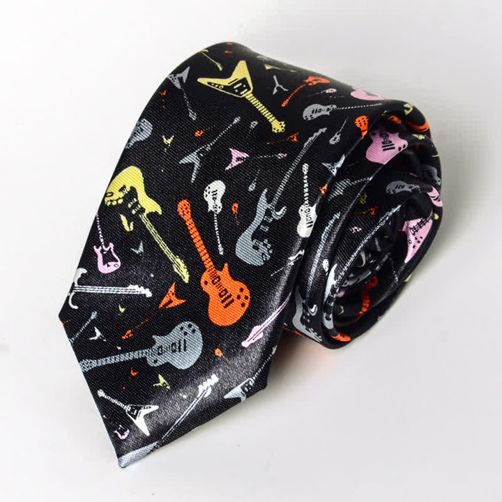 Corbata con notas musicales de piano y personalidad para hombre