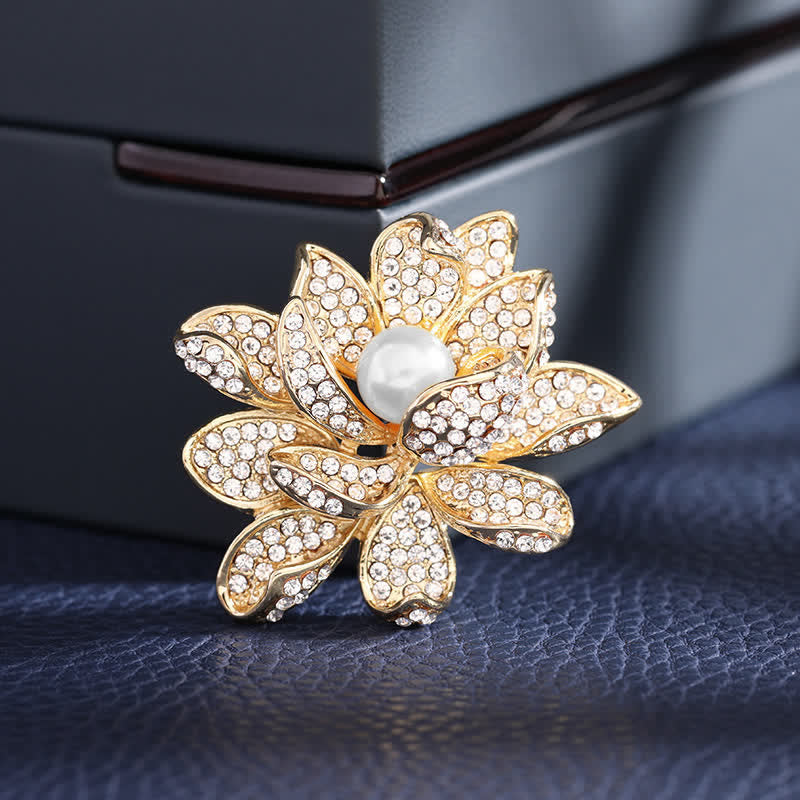 Broche de loto con cuentas y temperamento para mujer