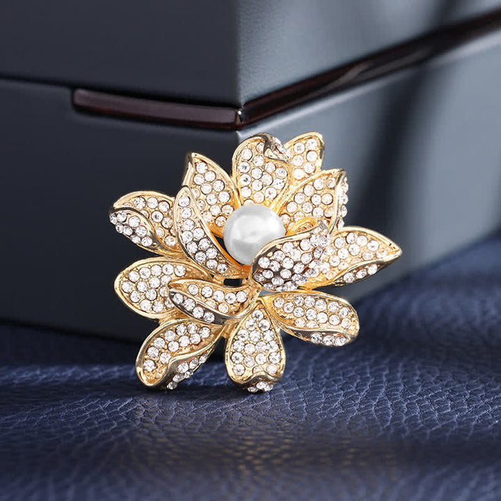 Broche de loto con cuentas y temperamento para mujer