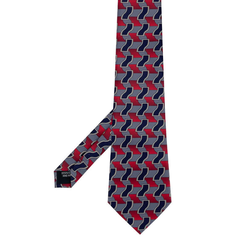 Corbata con estampado geométrico abstracto místico para hombre