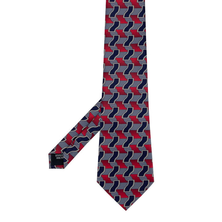 Corbata con estampado geométrico abstracto místico para hombre